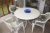 Round table with 3 chairs, plastic