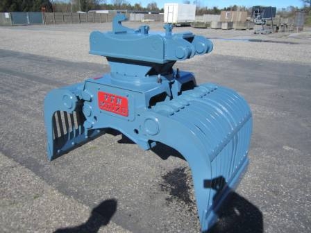 Demolition and material handling grapple, VTN model MD120, year 2009 (estimated), width 1000 mm, opening 1750 mm, attachment S1, like new, used a few hours in test.