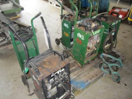 Pallet with 6. welders, Migatronic LEHF LTE200, all marked defect
