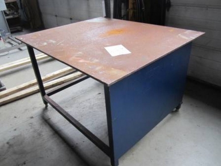 Work table with steel top, 1500x1250 mm