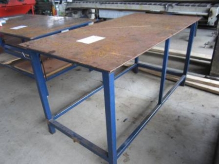 Work table with steel top, 2000x1000 mm