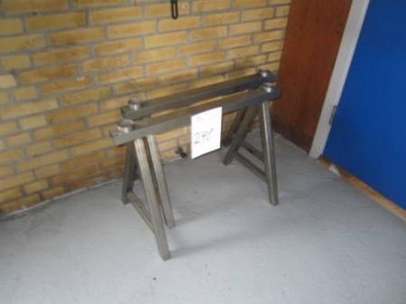 2 stainless steel trestles, adjustable height