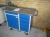 Tool trolley with vice and stainless table, empty
