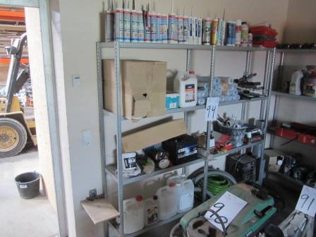 Joint materials, paint rollers, electric heater, accumulator mm 2 span rack, incl. rack