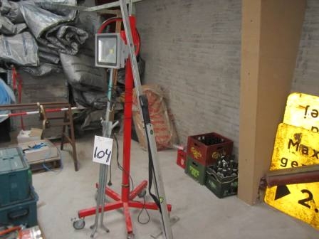 Plasterboard lifter, plumbing staffs and work lamp, etc.