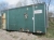 Construction site trailer, wooden, 4-person, with crane lifting yokes and wheels