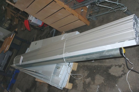 Gate Roller Blind, aluminium. Length approx. 3.55 meters