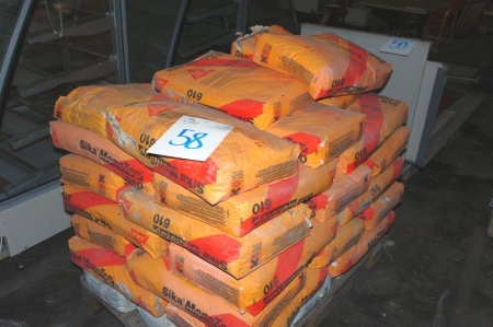 Pallet with Sika MonoTop 610 bags of 25 kg (condition unknown)