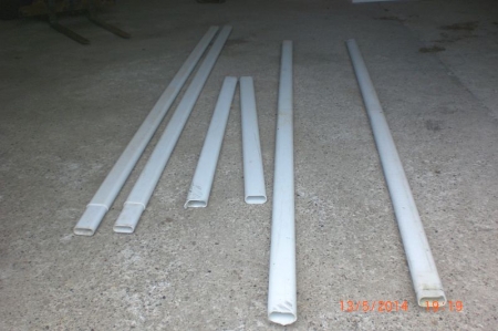 Plastik rafter/lægter for Derby hegn, 4 stk. ca. 4 m og 2 stk. ca. 2 m 