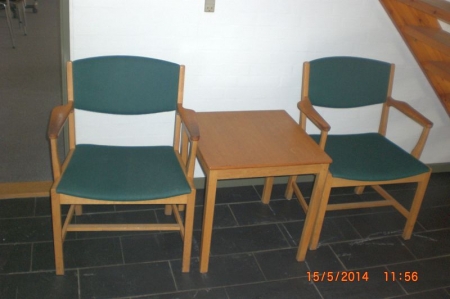 2 stk. stole + 1 bord fra Sorø stolefabrik