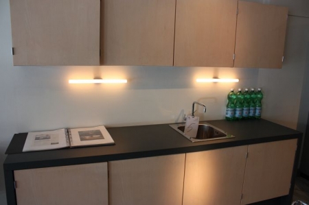 Exhibition kitchen with stainless steel sink (SMEG) + Fitting (Vola) + 4 wall cabinets