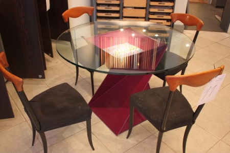 Glass Table + 4 chairs