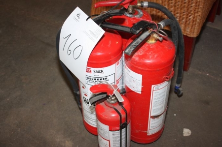 4 pcs. powder extinguishers