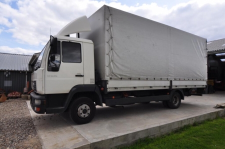 Truck, MAN LE 8 - 180. Year 2005. About 127.000 km. 12 volt pull to 3500 kg. EU3 accepted. For visual inspection and removal, contact Jens Kristian Vestergaard, tlf. +45 75298487