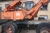 Backhoe / loader, Atlas. Has been running. Rotor loader + various excavator shovels, lifting beam yokes and tires