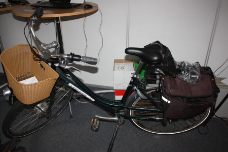 Electric bicycle, Raleigh Elegance, Ladies'. Battery and charger. Panniers