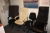 4 x office chairs + foldable chair foam cushion