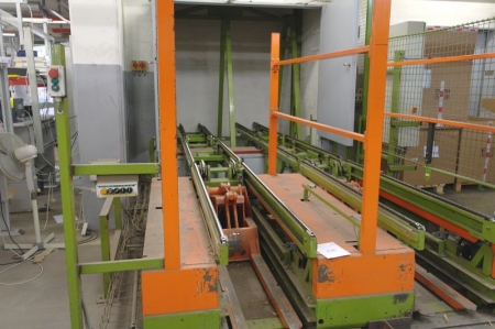 Pallet Lift System, Jokan width approx. 1.60 m length approximately 6 meters with room for 2 pallets per. Level