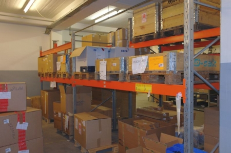 4 span pallet rack with 12 beams + 6 uprights without content
