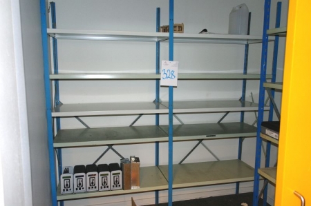 3 span steel rack without content