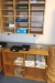 2 desks + shelf + bookcase wall + cabinets with sliding doors, etc.