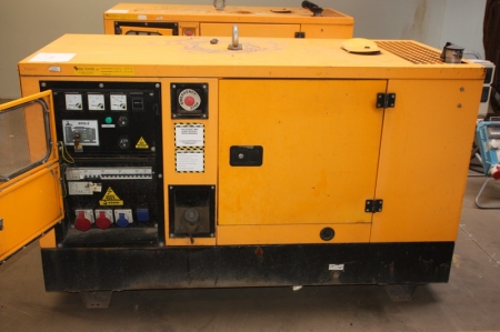 Diesel powered generator Gesan GPM-2. Class DPS13.  400/230 V. Prime Power: 9.6 kW, 50 Hz. Year 2008. 3479 hours. Silenced. Lifting eye. Can be used outdoors