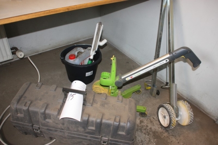 Edge Marking Paint Equipment, Easy Line + bucket with glass and window cleaning equipment