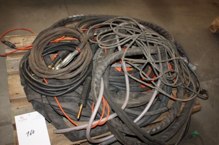 Pallet various welding cables with vandkøl etc.