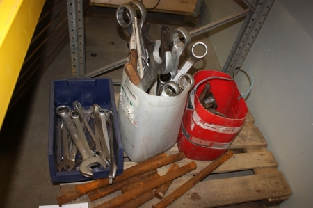 Pallet with very large wrenches, etc.