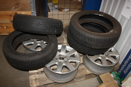 4 x alloy wheels, VW ET50 6.5 Jx1, 6H2 + 4 winter tires, 75/60 ​​R16