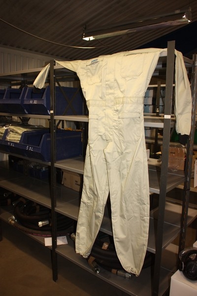 Large lot fabric coveralls, Blue Star, size L to 5 XL