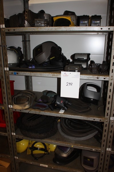 Contents 1 span steel shelf assorted fresh air equipment welding helmets + welding cable
