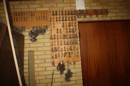 Complete set rex keys on the wall (for interior doors)
