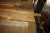 Parti tømmer + loftsprofilbrædder, ca. 14 pakker, længde ca. 3,9 meter, Fjordal, hvidlak + korkplader + masser af tømmer