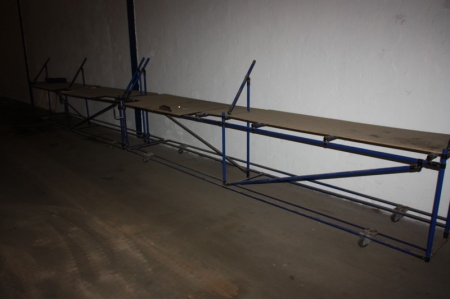 2 x material trolley coupled together. Length approx. 9 meters