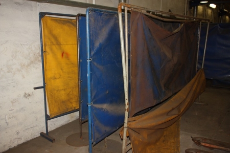 6 x portable welding curtains