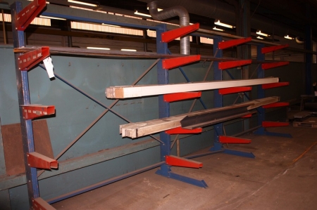 4 span cantilever racking, 5 branches without content