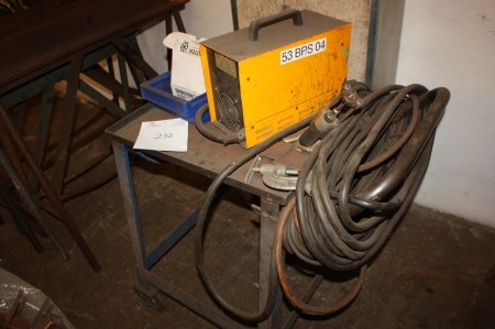 Bolt Welder, Dabokek DT 400 with welding cable and gun + steel table on wheels