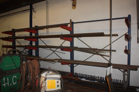 Pallet Racking, 5 branches. Length approx. 6 meters. Without content