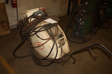 Stick welder, ESAB (eggshell), 500 Amp + safe box