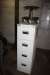 Filing cabinet, steel, 4 drawers (without key) + stool