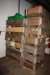 6 x Euro pallets with pallet collars + 7 x half pallets with pallet collars with content: various assortment boxes, plastic