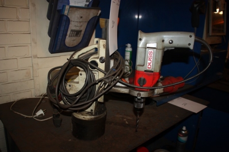 Magnetic Drill stand, Nitto KOHKI, type Atra M130 + drill, Duss