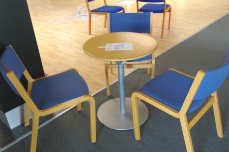 Round table + 3 chairs