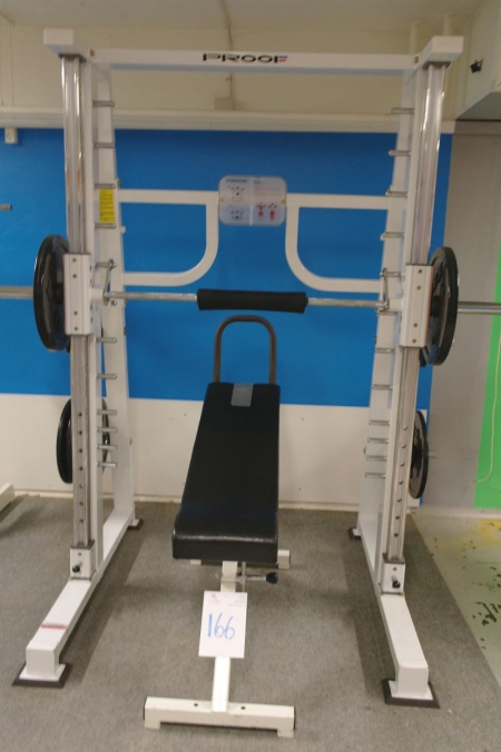Weight bench, Proff with weights
