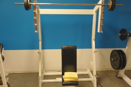 Weight Bench + Stand with weights