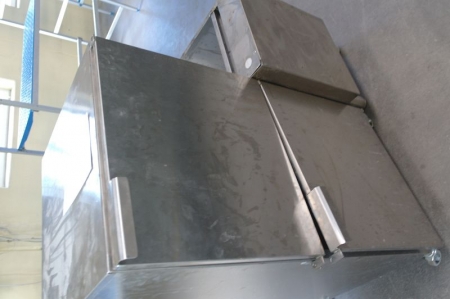 Stainless steel cabinet with 2 compartments