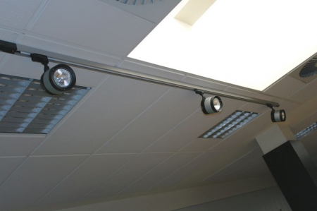 Spot on rails in the ceiling (the buyer will be responsible removal and security of electricity)