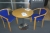 Cafebord, Nanna Ditzel + 2 stole med stof, Magnus Olesen