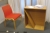 2 stk. IBM skærme + bord + reol + stol